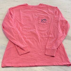 Southern Tide Coral/Pink Long Sleeve Tee